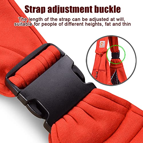 Image of TOMKAS Small Dog Cat Carrier Sling Hands-Free Pet Puppy Outdoor Travel Bag Tote Reversible (Red)