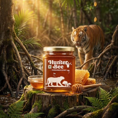 Image of Hunter BEE Sundarban Honey 340g | Wild Forest Honey | Raw & Unprocessed Natural Honey from Sundarbans | No Added Sugar | Naturally Rich in Antioxidants