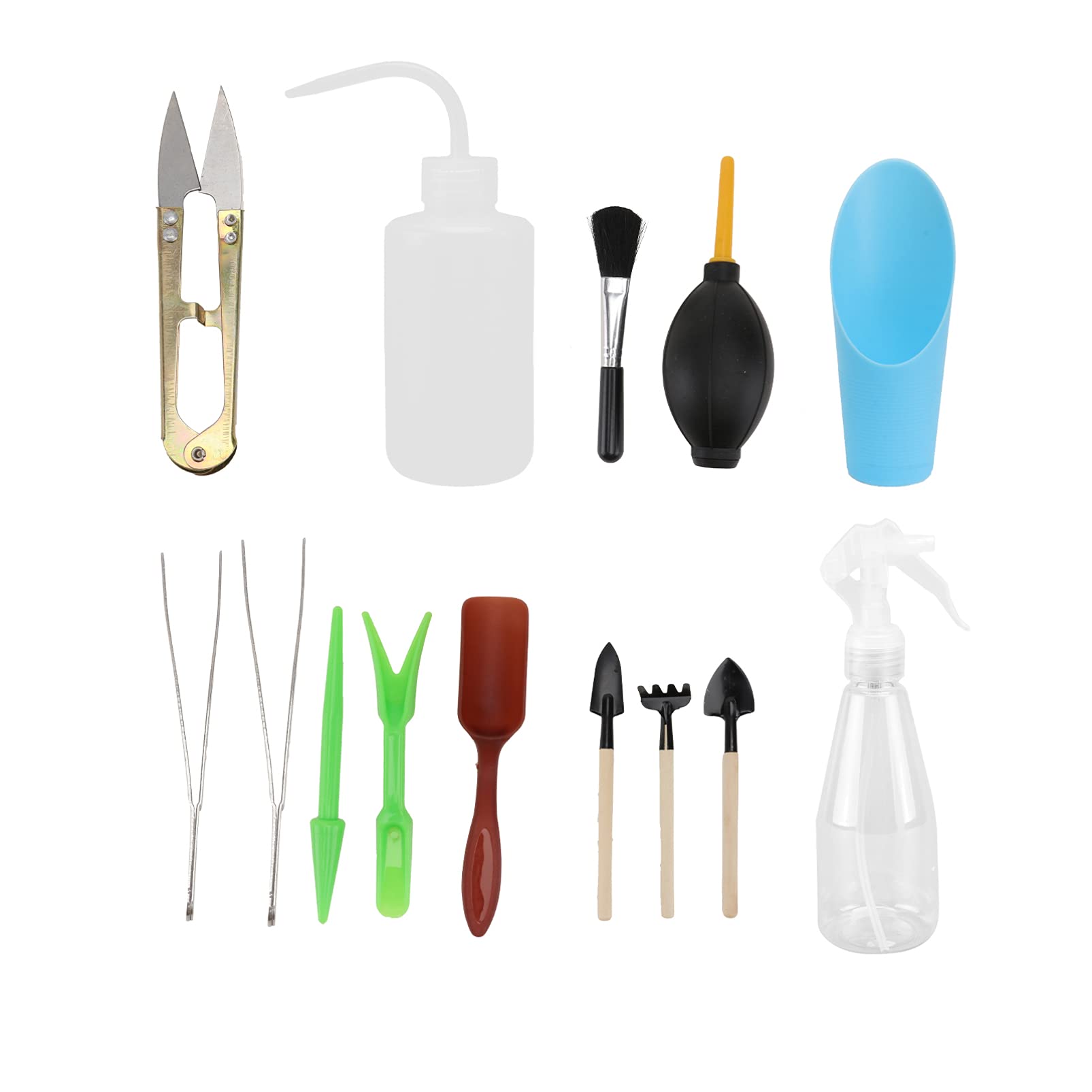 YARNOW 3 Set set di attrezzi da giardino per decorazione ricaricabile Alto J forbice giardinaggio kit giardinaggio spatole atomizzatore strumenti da giardinaggio riser succulento plastica