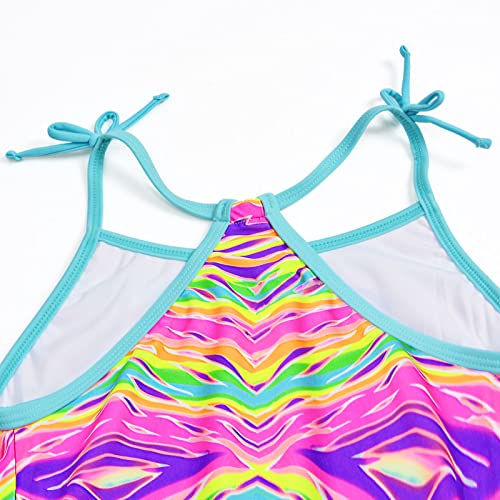 Girls' Tankini Swimsuits 2-Piece Bathing Suit UPF 50+ Sport Halter Swimwear for Kids4
