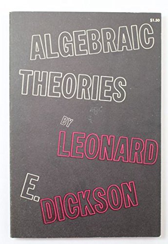 Algebraic theories B0007DYTN4 Book Cover