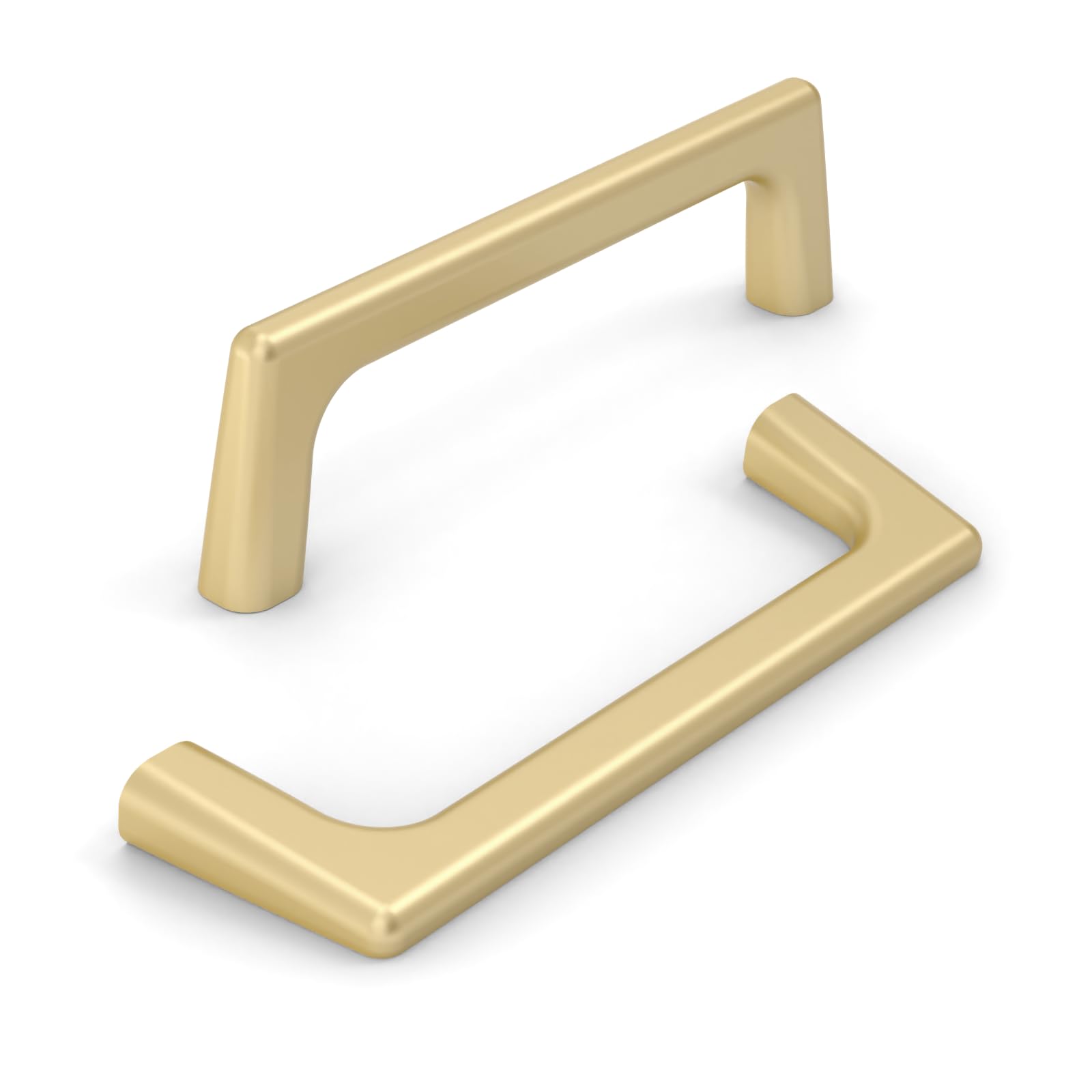 KNOKLOCK 10 Pack 3.75 Inch(96mm) Kitchen Cabinet Handles Brushed Gold Cabinet Pulls Kitchen Cabinet Hardware Drawer Pulls for Cupboard Wardrobe