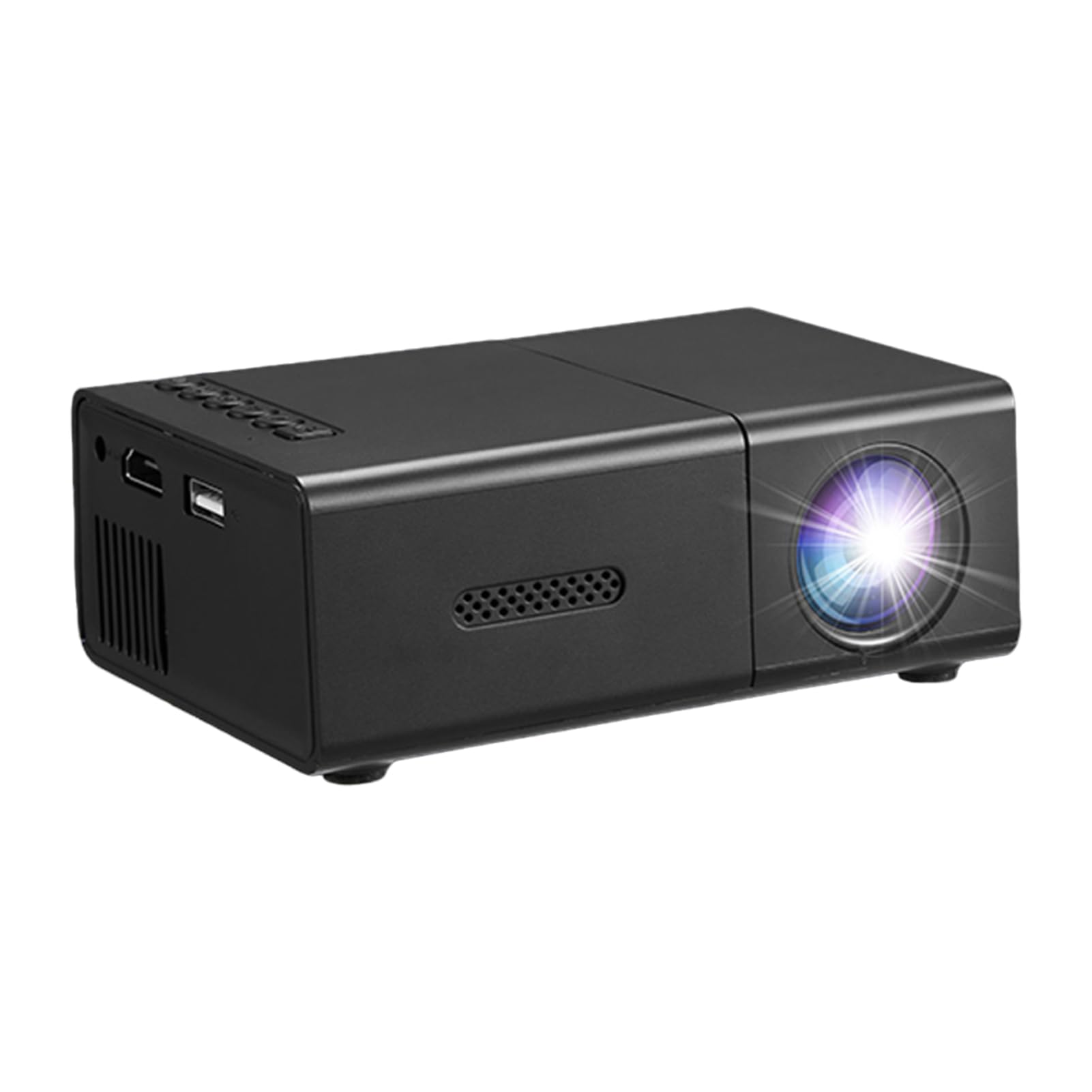 VBESTLIFE 1080p Proiettore di Film Portatili Full HD, Altoparlante Incorporato, Compatibile con Laptop per Stick Smartphone TV, per il Campeggio All'aperto di Home Theater
