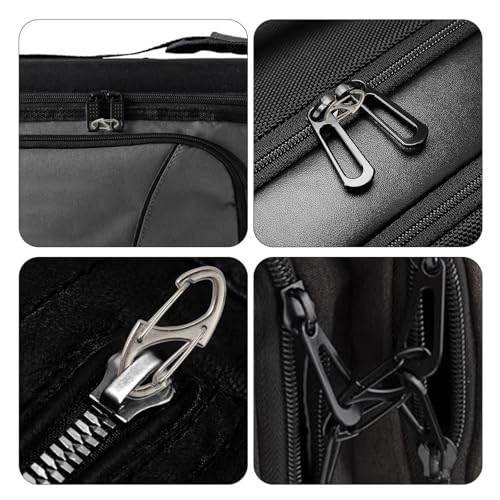 Image of 30Pcs Zipper Clips Anti Theft, Anti Theft Zipper Locks for Backpacks, Purse & Handbag Zippers Security, S Carabiner Clip, Mini Carabiner Clips, Black, Grey & Silver (Silver)
