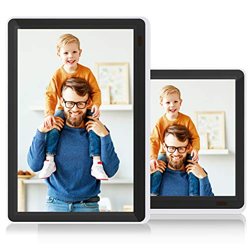 Atatat WiFi Digital Picture Frame 8 inch with 1920x1080 IPS Touch Screen, Share Photos & Videos Instantly via APP Email, Auto-Rotate, Wall-Mountable, Portrait and Landscape, White