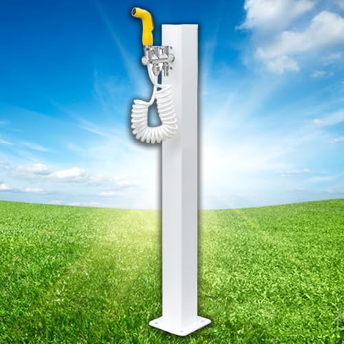 WNYAILLL Columna de Agua de Jardín Acero Inoxidable Cuadrada, Fuente Patio, Columna Dispensadora de Agua, Poste para Fuente de Agua, para Jardín, Exteriores, Estanque(65 * 15cm/25.6 * 5.9in)
