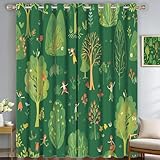 Photo Gallery tende oscuranti per interni foresta dei cartoni animati bella illustrazione 140lx260a cm 3d tende oscuranti termica isolante drappeggi con anelli per decorazione di finestre soggiorno, verde smeraldo Photo Gallery tende oscuranti per interni foresta dei cartoni animati bella illustrazione 140lx260a cm 3d tende oscuranti termica isolante drappeggi con anelli per decorazione di finestre soggiorno, verde smeraldo