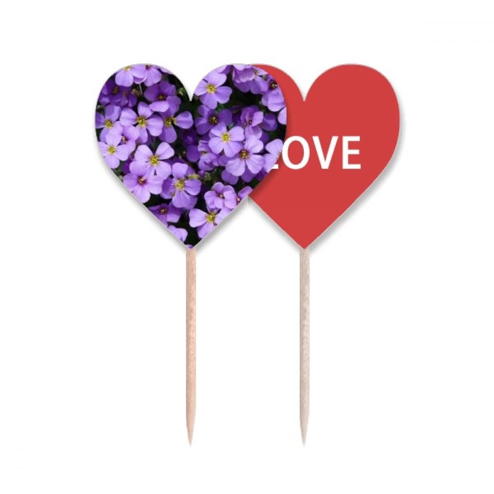 Cure-dents cœur romantique Purple Flowers idée décoration table