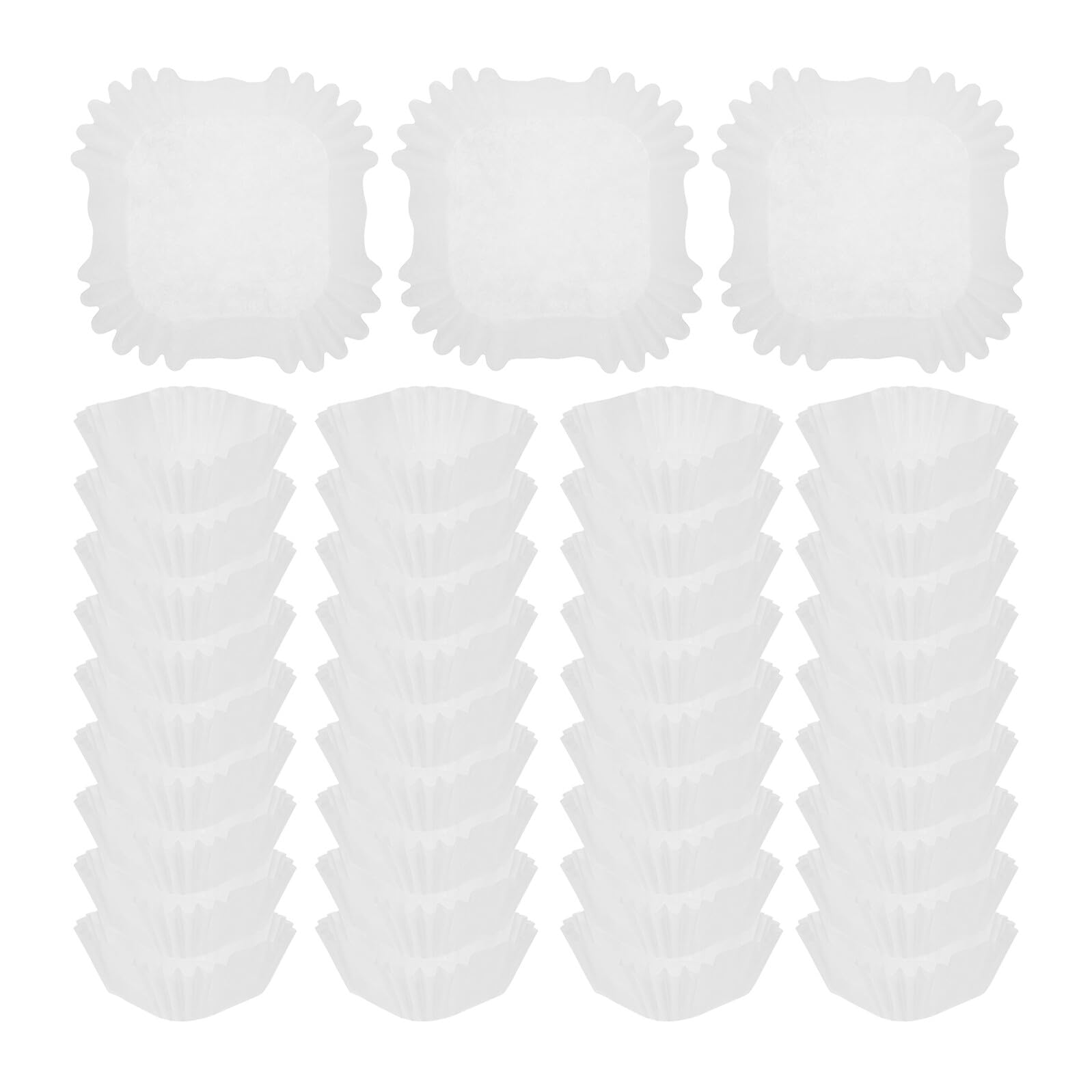 Hemobllo 3000 Unidades Forros Cuadrados para Magdalenas Unidades Papel para Hornear sin Olor Resistentes la Grasa Pequeño para Cupcakes Brownies y Pasteles Aptos para Cocina y Repostería