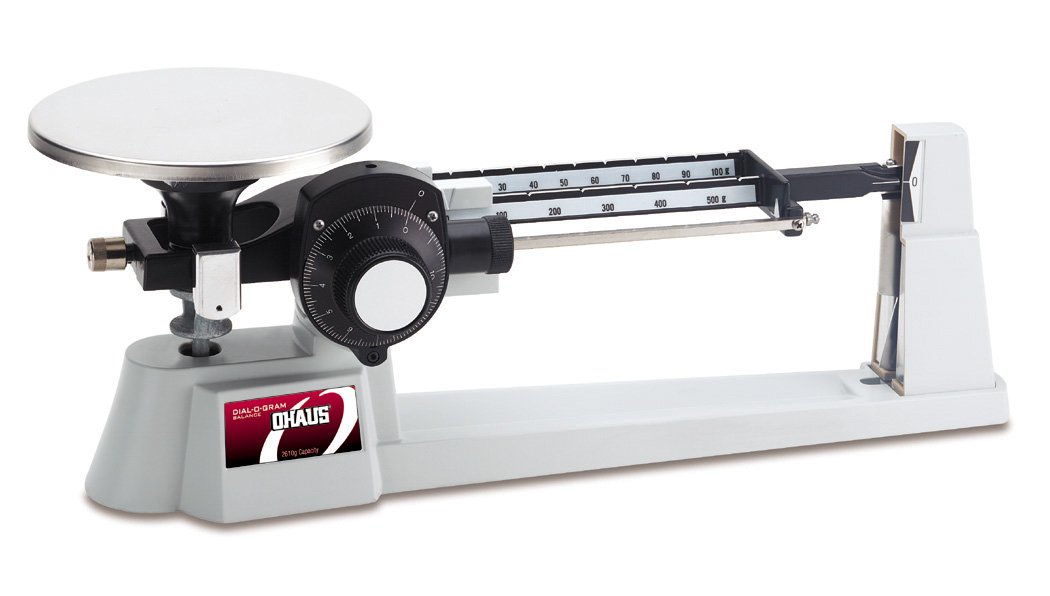 Ohaus Dial-O-Gram Triple Beam Balance with Tare and SS Pan, 610g x 0.1g SKU 1110019