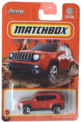 Matchbox Jeep Renegade naranja 1:64 escala miniatura 1