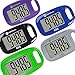 CS1 Easy Pedometer for Walking | Step Counter with Large Display and Lanyard (Black)