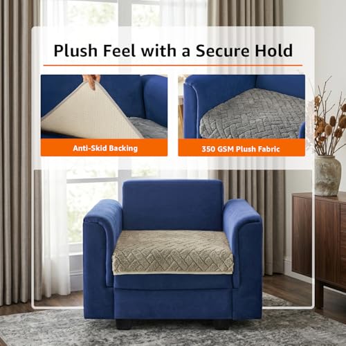 Image of Amazon Basics - Jacquard Quilted Make Your Own Sofa Cover |70cm x 70cm| Microfiber Sofa Slipcover | 350 GSM (1 Seater)