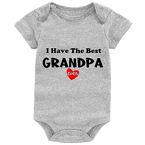 Image of Grandpa Onesie Short Sleeve Infant Romper Newborn Outfits Unisex White Baby Boys' Clothes Babys Jumpsuits
