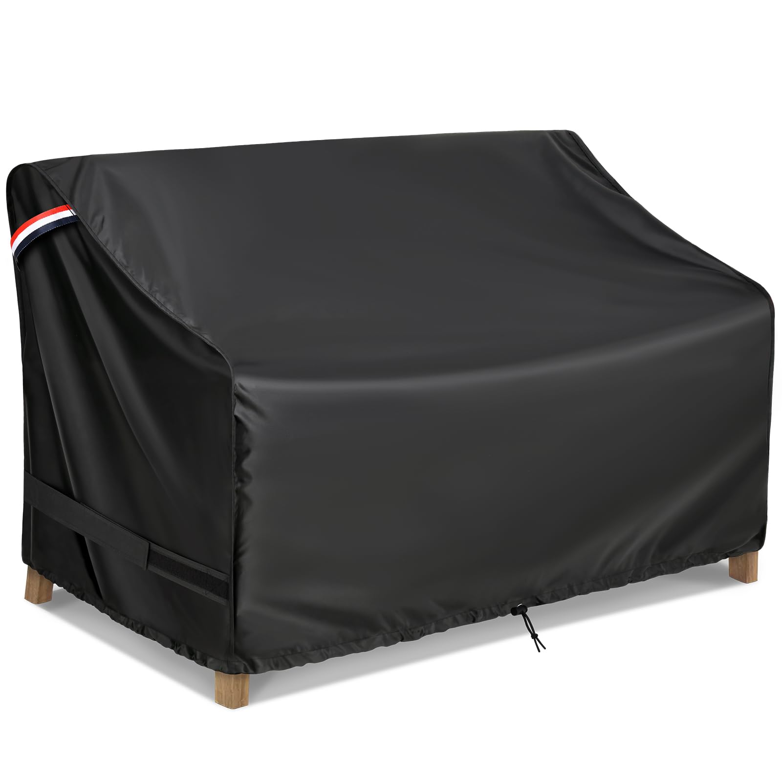 KylinLucky Patio Furniture Sofa Covers 79W x 37D x 35H inches,3-Seater Outdoor Waterproof Couch Loveseat Bench Cover Black
