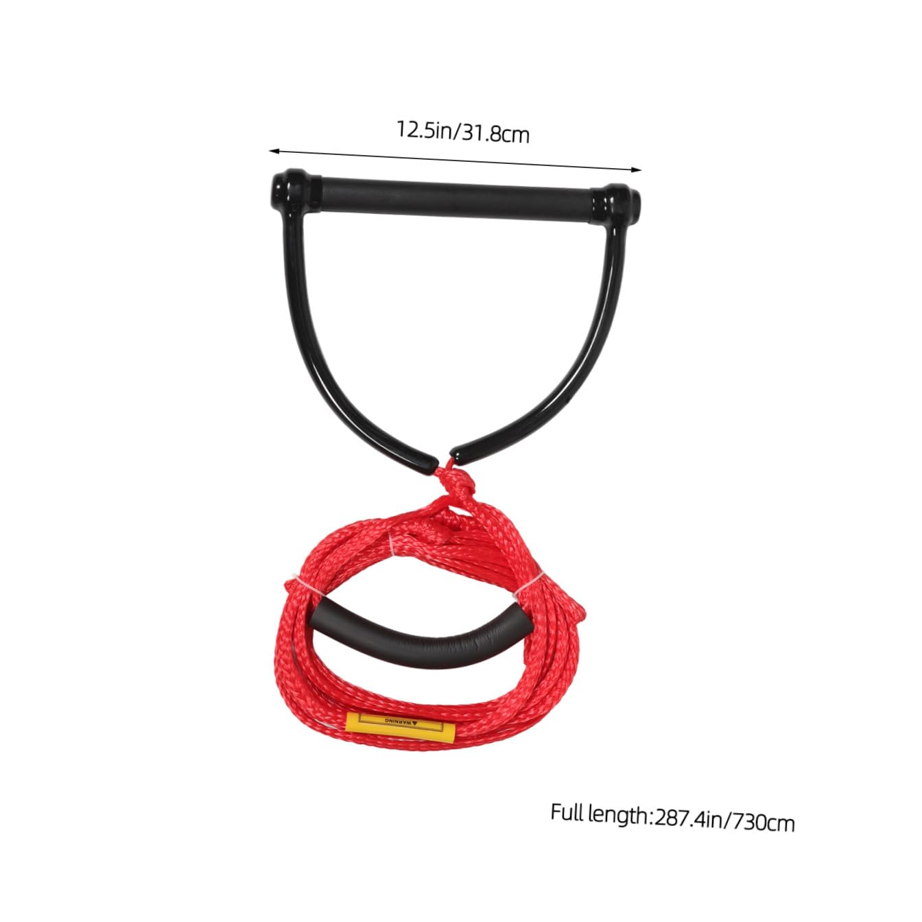 Wasserskiseil mit Griff für Slalom Wasserski und Wassersport, Rot