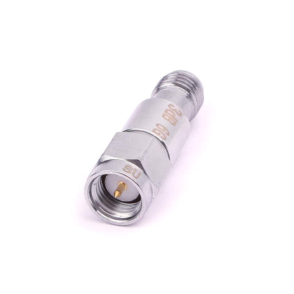 BENGKUI Coaxial Fixed Attenuator,2W SMA DC-6GHz Coaxial Fixed Attenuators Frequency 6GHz SMA Fixed Connectors 3DB