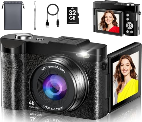 Cámara Digital, 4K 50MP Camara de Fotos 16X Zoom,...