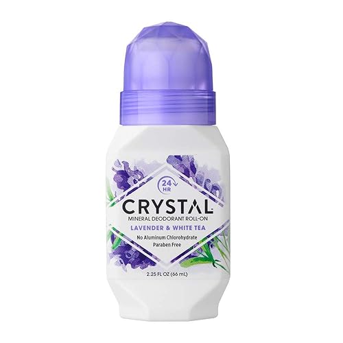 Crystal Mineral Desodorante Roll-On, lavanda y té blanco, 2.25 onzas (paquete de 10)