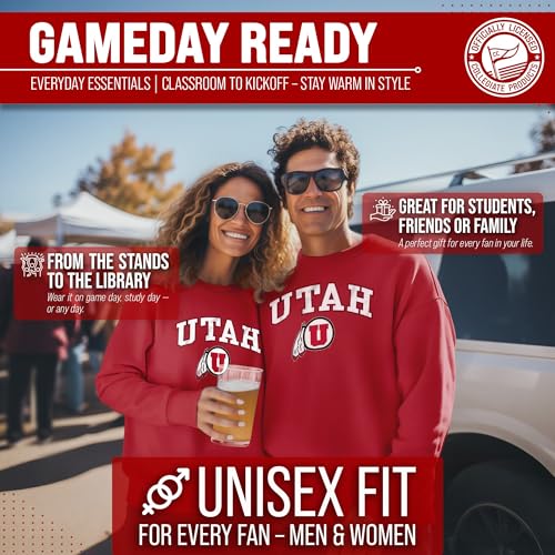 Image of NCAA College Sweatshirt Fleece Crewneck Pullover for Men and Women | Officially licensed NCAA college gameday crewneck pullover - 9 oz fleece lined sweatshirt with arch and logo design