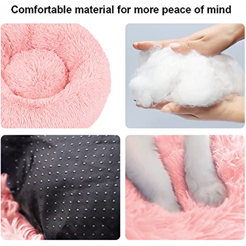 Nisrada Cuccia per gatti da interni, 60 cm, per cani di piccola taglia, lavabile, rotonda, per cuccioli e gattini, con fondo antiscivolo