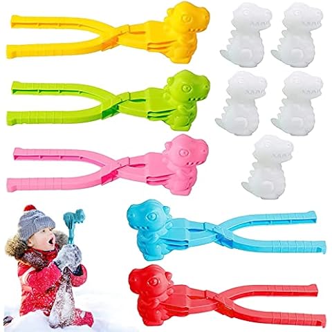 JOKILY 5 Stück Schneeball Former, Schneeball Clip, Winter Schneeball Maker, Kunststoff Sandball Maker Cover