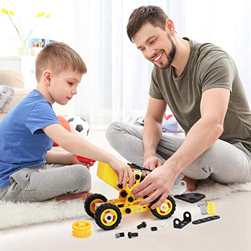 barchrons STEM Building Toys Kit for Age 5 6 7 8 9 10 Year Old Boys & Girls 86 Piece 5-in-1 DIY Learning Construction Toy, Best Educational Kids Toys Mechanical Engineering Set Gifts