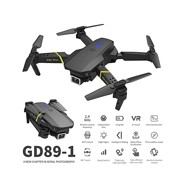 XTREME STYLE XS-189 Mini Drohne mit 4K Dual Kamera und Hindernis Vermeidung. 50x D-Zoom. 2 Akkus, 40 min Flugzeit. 100m… – Bild 3