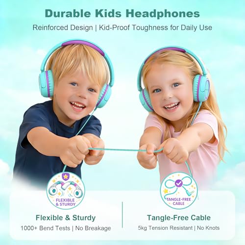 IMYB V1 Wired Kids Headphones (Green) – 85dB Volume-Limited — view 5