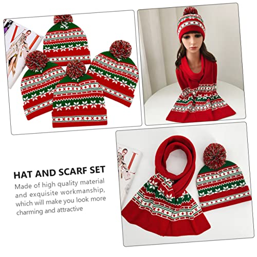Adorainbow 1 Conjunto 2 Unidades chapéu cachecol natalino gorro de natal touca de natal chapéu de in