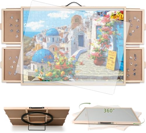 BuilderButler 2-in-1 Tilting and Rotating Puzzle Board