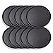 Schramm® Vassoio da 10 Pezzi Vassoio Gastro 35cmx2cm Rotondo Nero Confezione da 10 Pezzi con Rivestimento Antiscivolo Bordo Alto Vassoio per