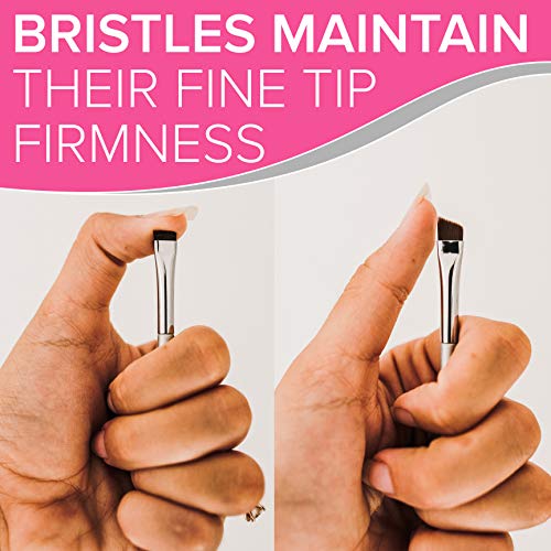 Ultimate Precision Angled Eyebrow Brush And Spoolie Eyelash Brush - Eye Brow Brush With Spoolie Eyeliner Brush Combo (Precision Applicator) Eyebrow Brush And Comb Shaper Plus Eyebrow Spoolie Brush #TOP3