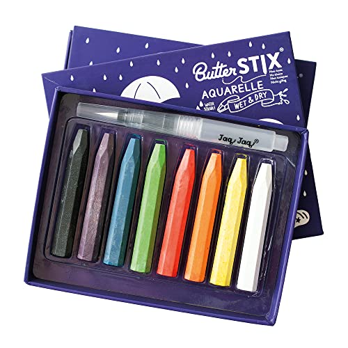 Jaq Jaq Bird Butterstix Aquarell 1108065 Lot de 8 craies colorées avec stylo à eau