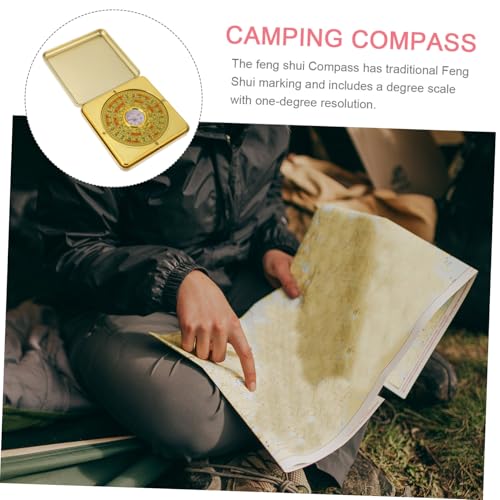 Brújula circular pequeña de aleación para camping, 10 cm miniatura 7