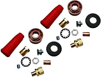 DKJ50-70 TIG Welding Cable Panel Connector Plug Socket Set Quick Connector 2 pcs Red