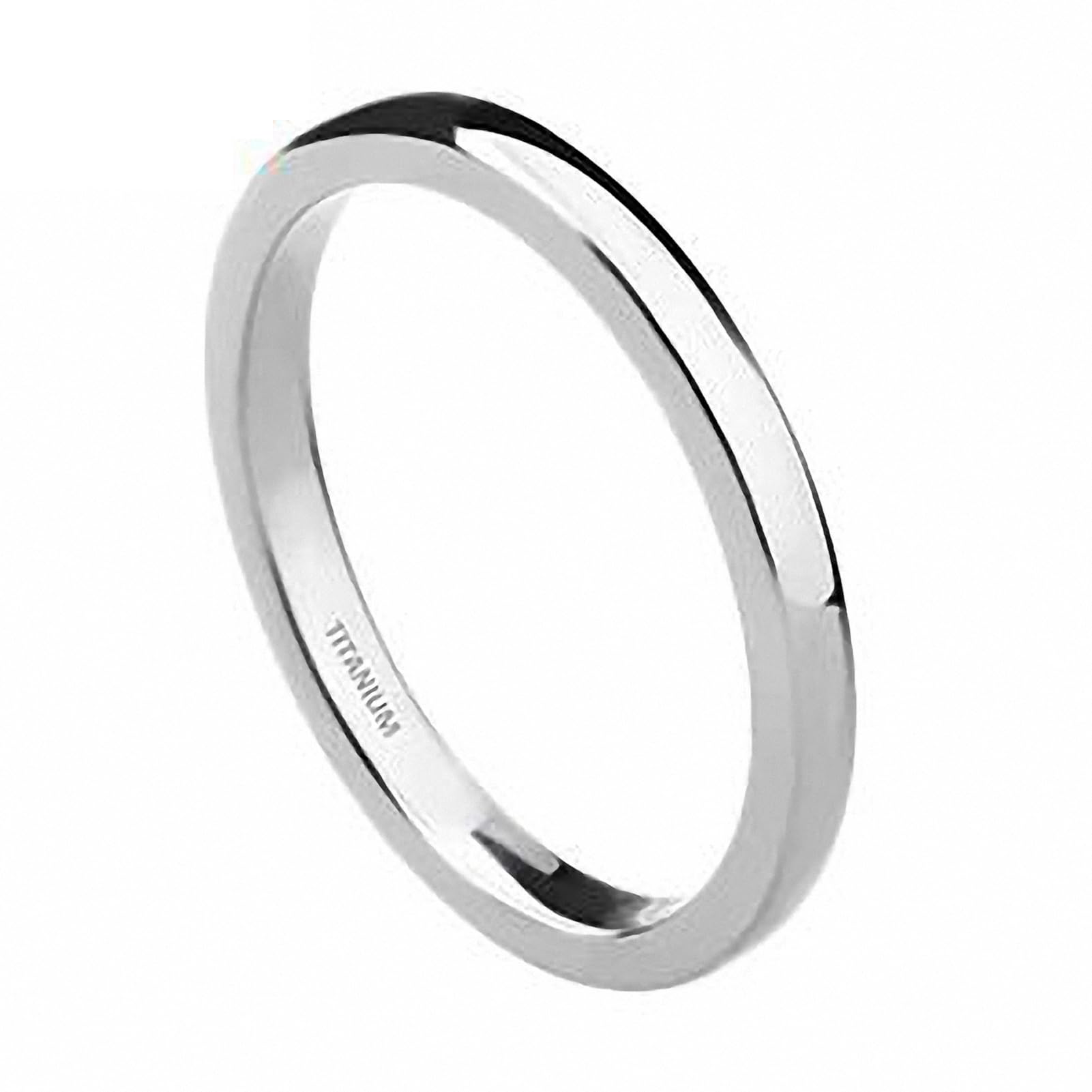 Anillo de boda de titanio plateado para el estilo diario de la mujer 7