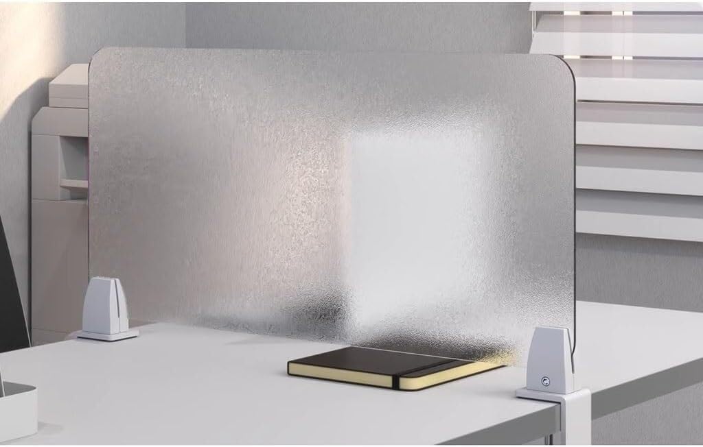Divisor de privacidad para escritorio, panel transparente de acrílico esmerilado para oficinas, escuelas, aulas y estudiantes (40 x 100 x 0,5 cm), mejora la privacidad y el ritmo de trabajo