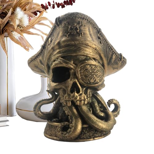 Emozione di Halloween: Rendi la tua celebrazione agghiacciante con la statua Capitano Octopus Skull - un'aggiunta perfetta alla vostra decorazione di Halloween. Crea un'atmosfera inquietante e spettrale che sicuramente darà alle tue riunioni di famiglia un tocco inquietante