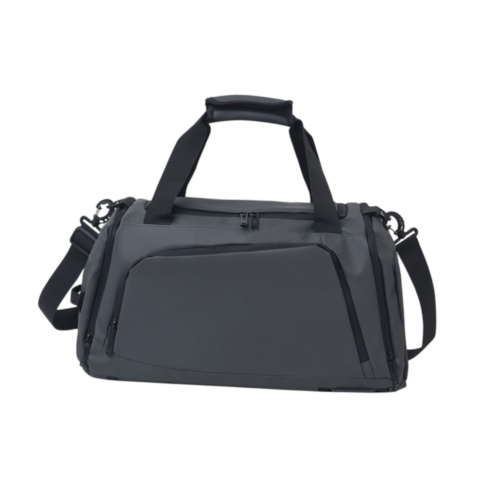 Travel Duffle Bag Waterproof Multifunctional Gym Bag for Gym Fitness Workout Gray-image-13