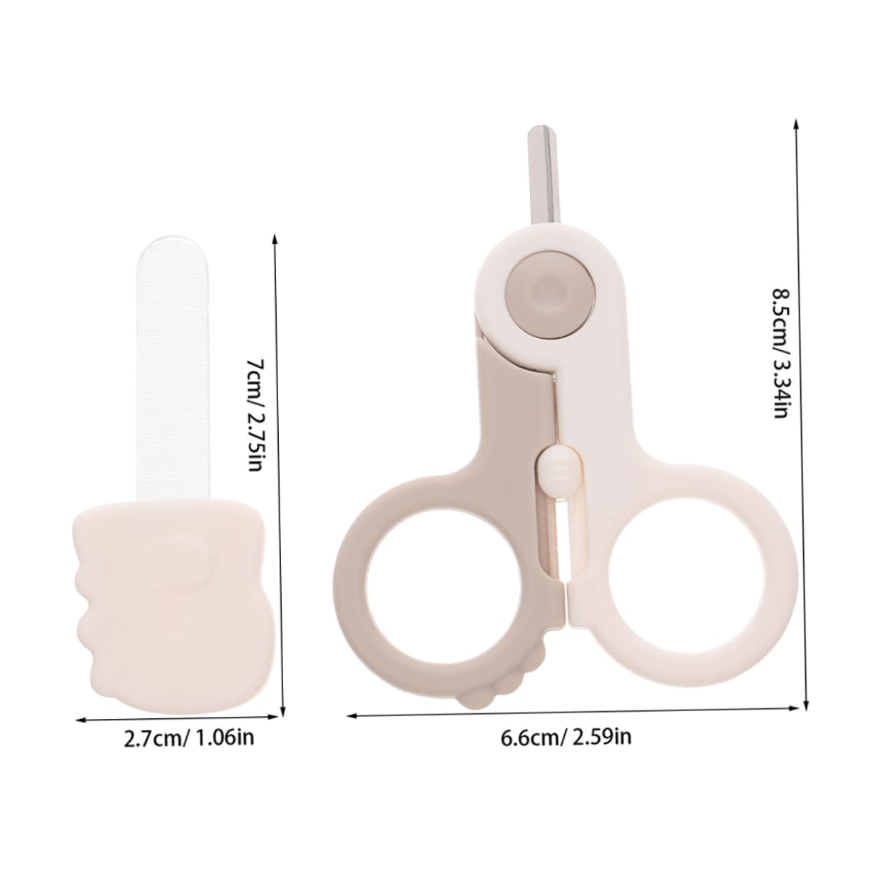 VICASKY Nail Safety Scissor for Newborn Baby Fingernail Safety Scissor Set Infant Nail Grooming Kit Toddler Nail Trimmer File