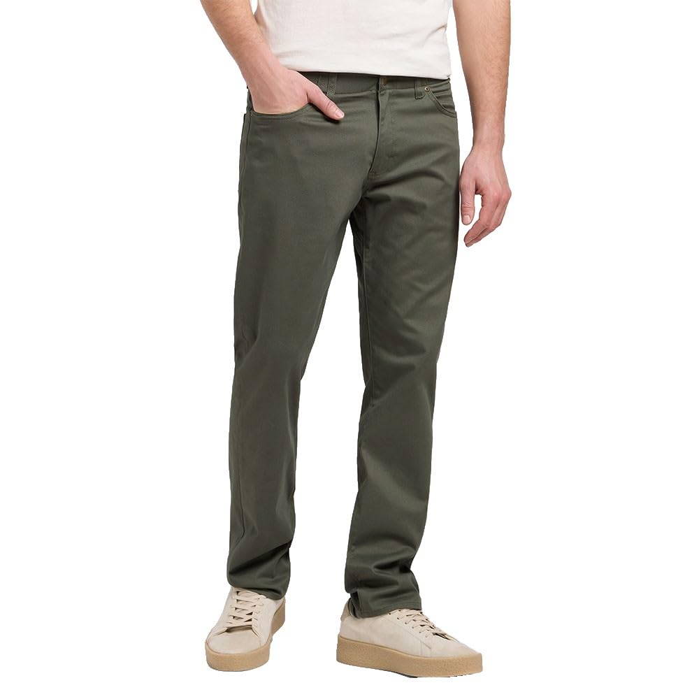Lee Men's Straight Fit MVP Jeans, Olive Grey, 34 W/32 L