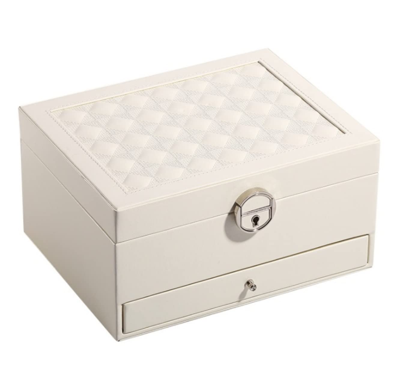 Schmuck-Organizer, Schmuckkästchen, Schmuckkästchen, abschließbar, groß, mit verspiegelten Schubladen, Schmuck-Aufbewahrungskoffer, Ohrringe-Kasten, Schmuckkästchen, Schmuck-Display-Aufbewahrung