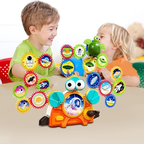 Bloques de construcción STEM para niños con engranajes educativos y piezas interconectables 3