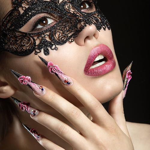 288 Stücke Dual Nail Forms Set, 12 Styles Nagelverlängerung Verlängerung Nagel Gel Formen Nagelform Set mit Nagel Pinsel, Nagelspitzen Clip, Nagelfeile, Nagel Tips für Polygel Extension Maniküre