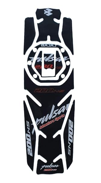 Open Throttle Racers Bajaj Pulsar NS200 Compatible Tank Pad Combo Adventure Sports Black