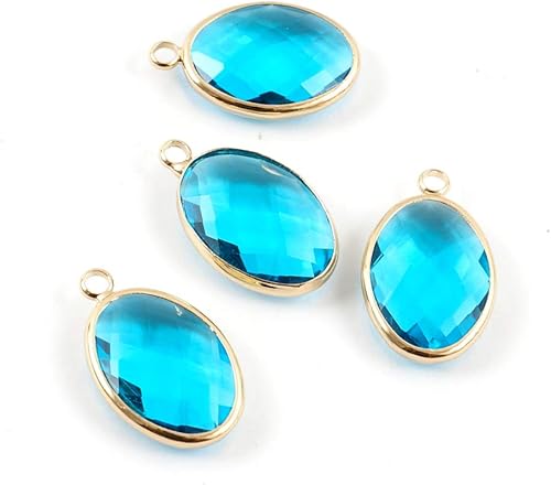 Miniatura 4 de Adabele Colgante de gota de piedra natal de oro de 0.709 in de grado A para aretes personalizados, pulseras, collares, tobilleras, llavero,
