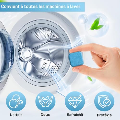 24 Pcs Nettoyant Machine à Laver, Tablette Machine à Laver Puissante – vue 3