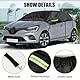 Opaltool Halbgarage für Hatchback 2005-2023 Renault Clio, Schwarz Maßgeschneidertes Autogarage Softtop Halbabdeckung mit Verstellbaren Haken und Ohrkappen