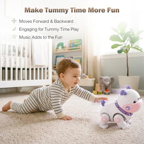 great dachong Baby Toys for 6-12 Months: Musical Crawling Dog Toy with Dancing, Recording & Lights, First Birthday Gift for Boys & Girls, Tummy Time Sensory Toy for Toddlers 1-3 — view 3